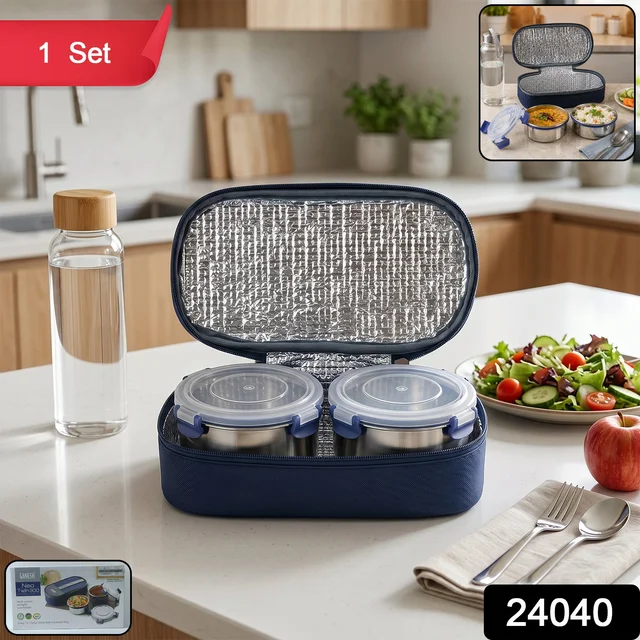 Stainless Steel Lunch Box Set – Leakproof & Insulated for Daily Use