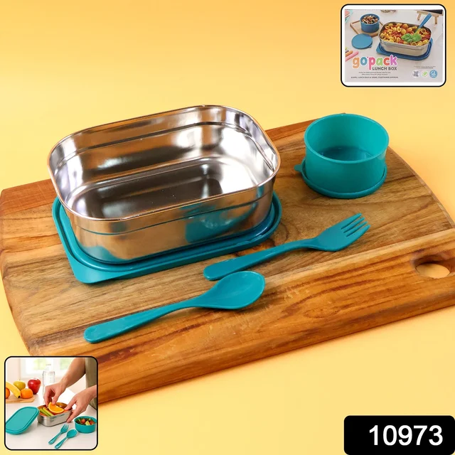 Stainless Steel Lunch Box Set – Leak-Resistant with Cutlery