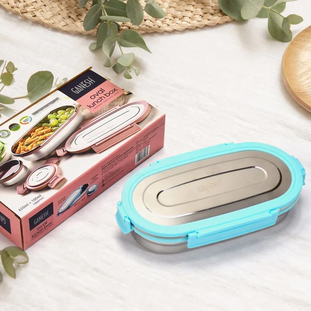 Stainless Steel Lunch Box Set of 2 | Ganesh