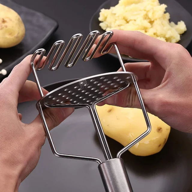 Stainless Steel Masher – Durable Hand Smasher for Kitchen | Mini Bubbles