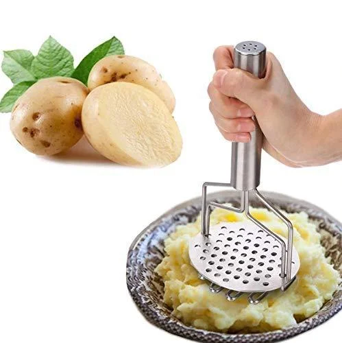 Stainless Steel Masher – Durable Hand Smasher for Kitchen | Mini Bubbles