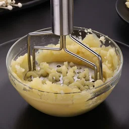 Stainless Steel Masher – Durable Hand Smasher for Kitchen | Mini Bubbles