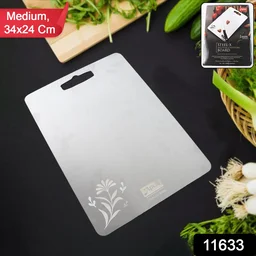 Stainless Steel Medium Chopping Board – Durable & Rust-Resistant