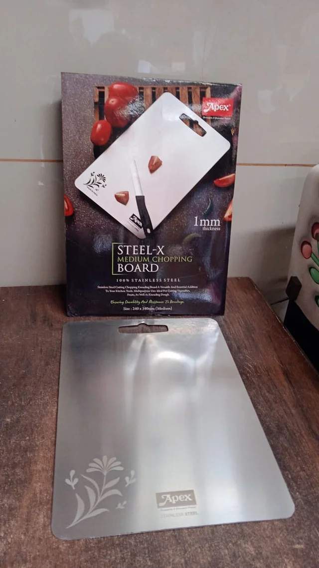 Stainless Steel Medium Chopping Board – Durable & Rust-Resistant