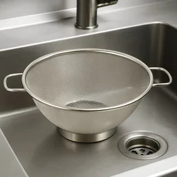Stainless Steel Mesh Colander – Durable Kitchen Strainer with Handles