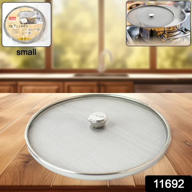 Stainless Steel Mesh Splatter Guard – Safe & Mess-Free Frying