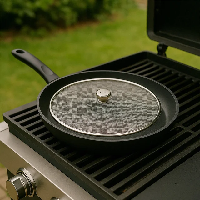 Stainless Steel Mesh Splatter Guard – Safe & Mess-Free Frying