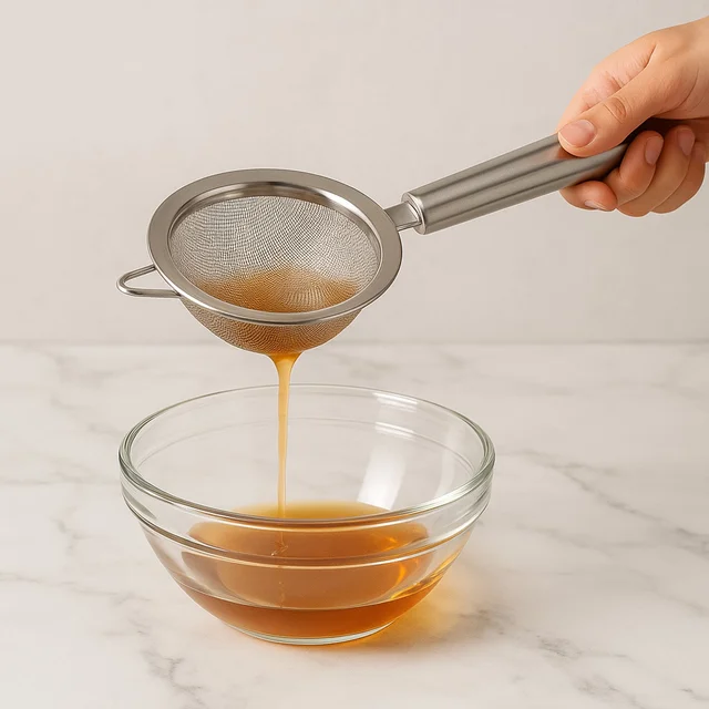 Stainless Steel Mesh Strainer – Fine Mesh & Heat-Resistant Handle