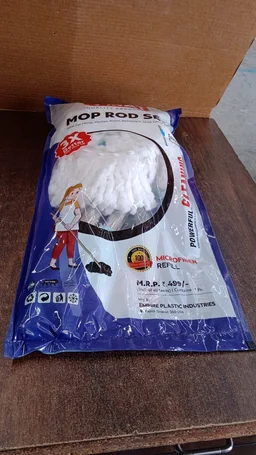 Stainless Steel Mop Rod – Adjustable 120 cm with Microfiber Head
