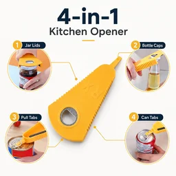 Stainless Steel Multipurpose Bottle & Can Opener – Easy-Grip Design