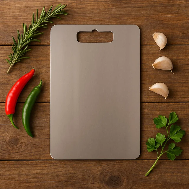 Stainless Steel Multipurpose Cutting Board – Compact 210x320mm