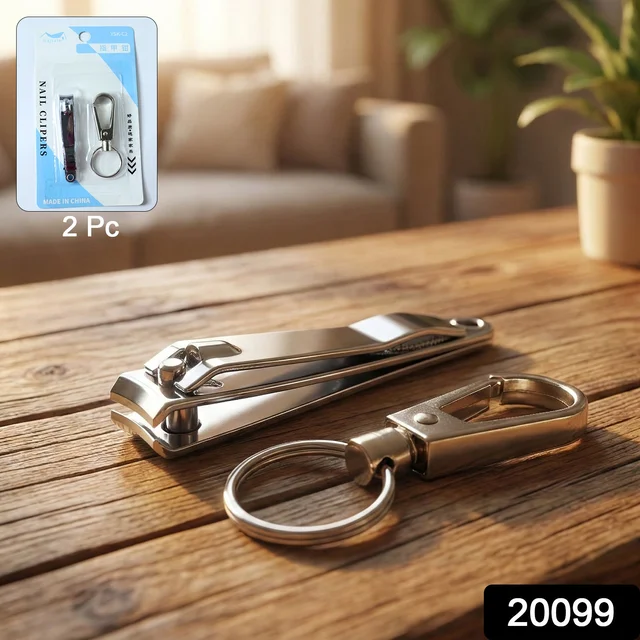 Stainless Steel Nail Clippers – Compact Set with Keychain Holder