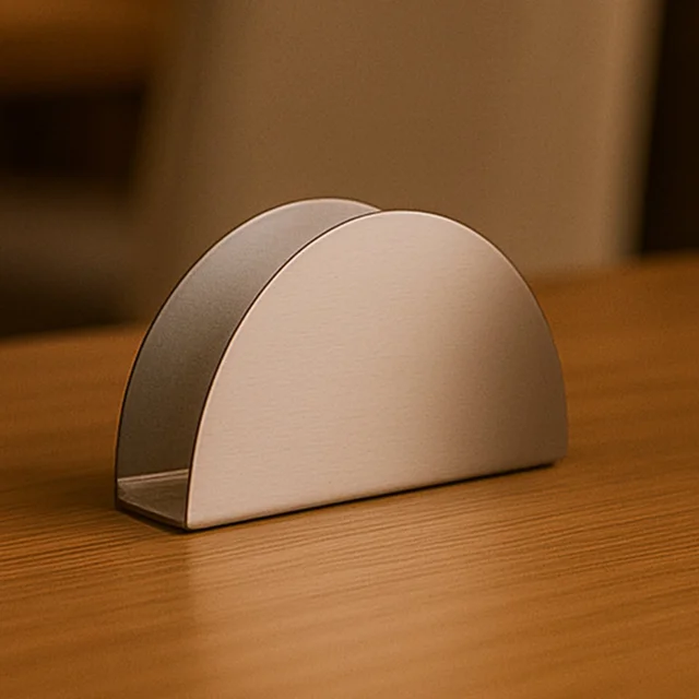 Stainless Steel Napkin Holder – Sleek Half-Moon Design