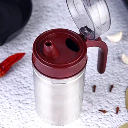 Stainless Steel Oil Dispenser – 500ml Anti-Drip | Ganesh