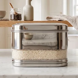 Stainless Steel Oval Canister – Airtight Food Storage for Freshness