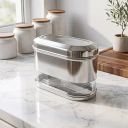 Stainless Steel Oval Canister – Airtight Food Storage for Freshness