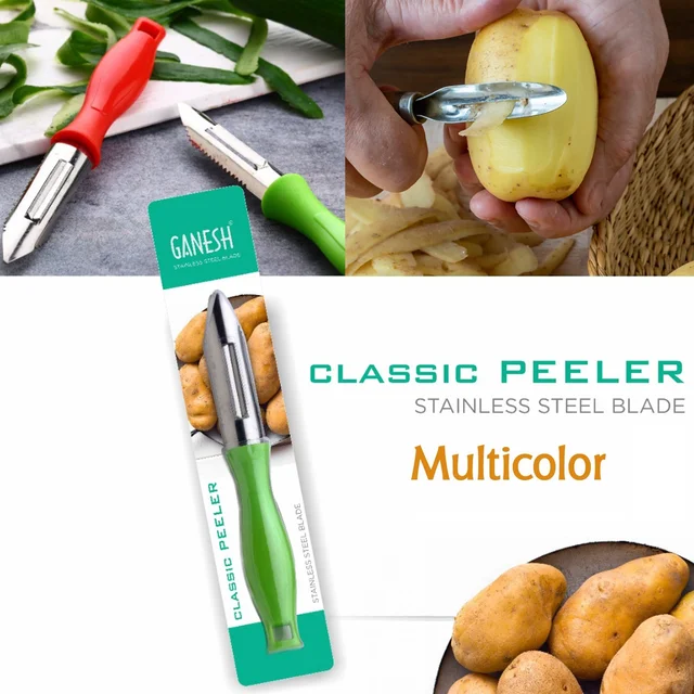 Stainless Steel Peeler – Classic Design for Easy Peeling | Ganesh