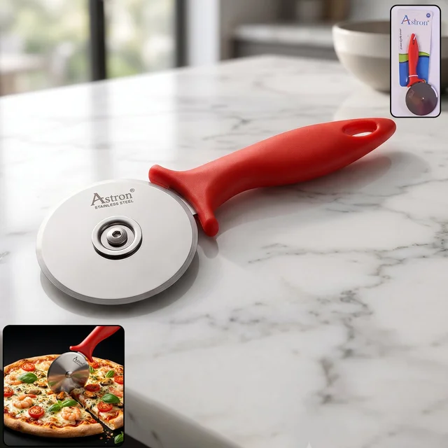 Stainless Steel Pizza Cutter – Sharp Slicer with Comfortable Handle