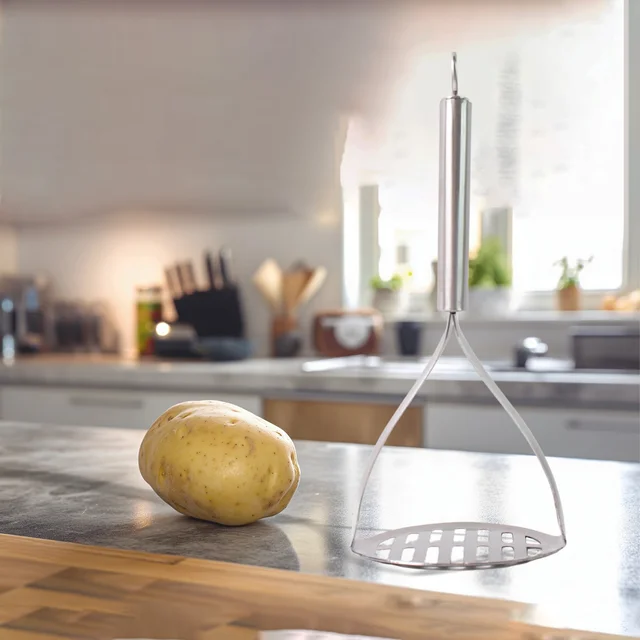 Stainless Steel Potato Masher – Ergonomic Handle for Easy Mashing