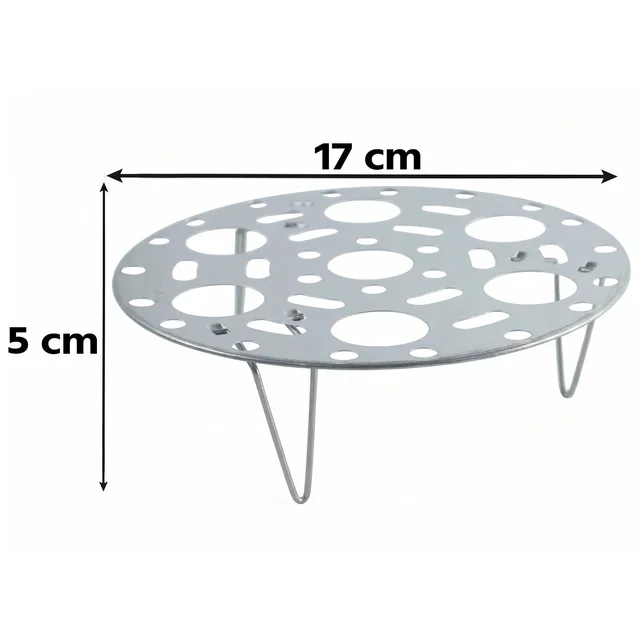 Stainless Steel Round Egg Steamer Rack Folding Trivet Stand for Pot (1 Pc)