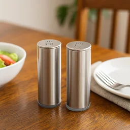Stainless Steel Salt and Pepper Shaker Set – Durable & Stylish 2 Pc
