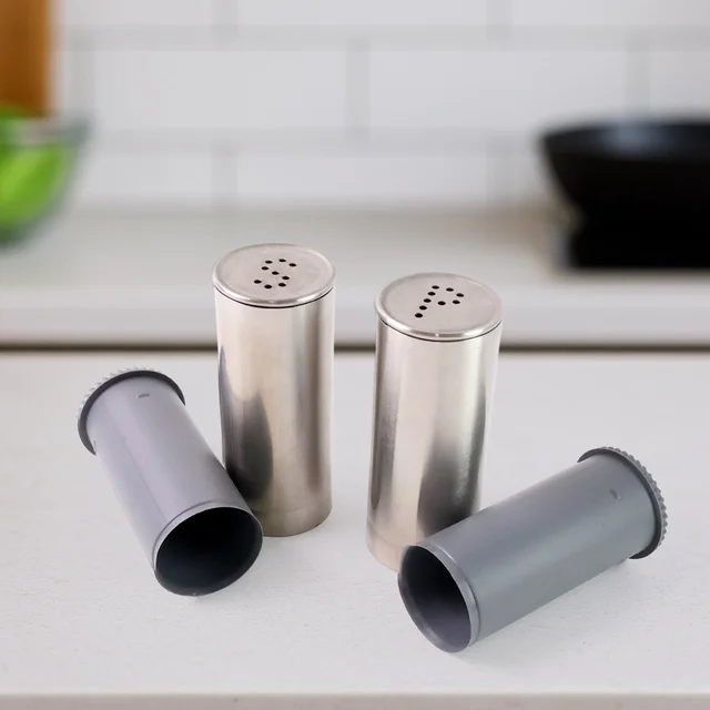 Stainless Steel Salt and Pepper Shaker Set – Durable & Stylish 2 Pc