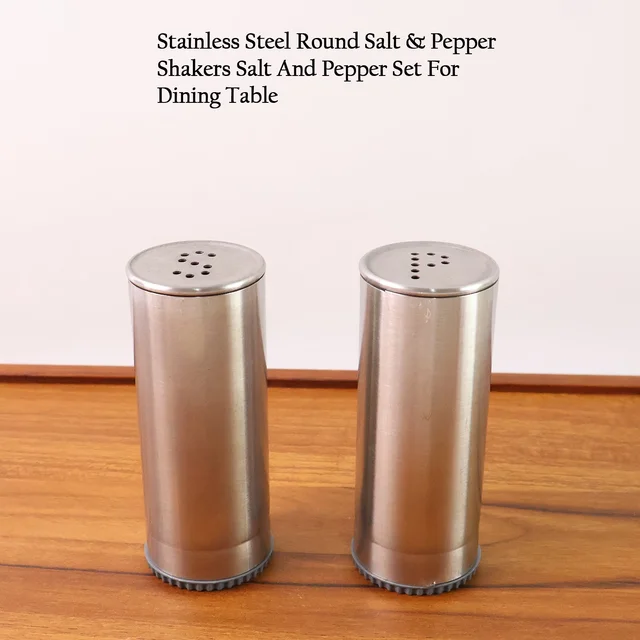 Stainless Steel Salt and Pepper Shaker Set – Durable & Stylish 2 Pc