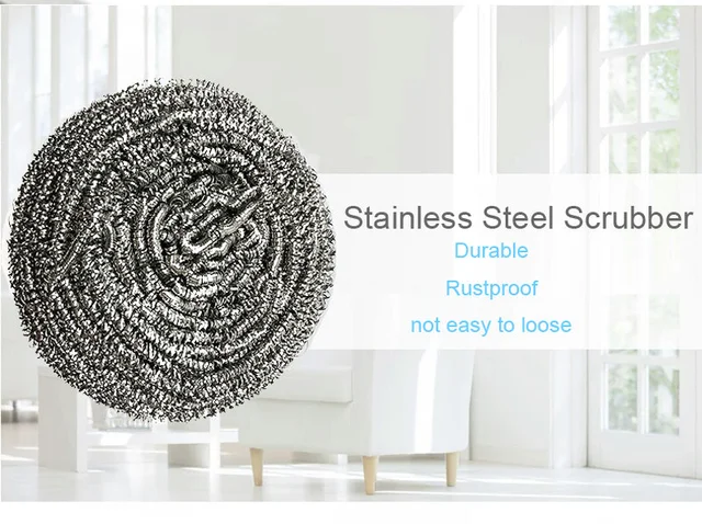 Stainless Steel Scrubber – Heavy Duty & Rust-Proof | Velvet Wipe