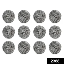 Stainless Steel Scrubber – Round, Heavy Duty (Pack of 12) | Indo Glow