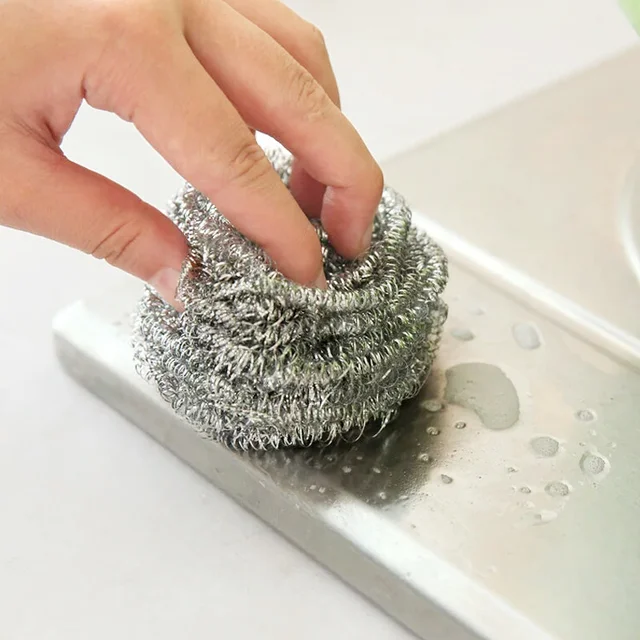Stainless Steel Scrubber – Round, Heavy Duty (Pack of 12) | Indo Glow