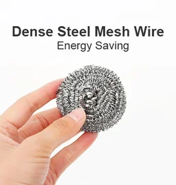 Stainless Steel Scrubber – Round, Heavy Duty (Pack of 12) | Indo Glow