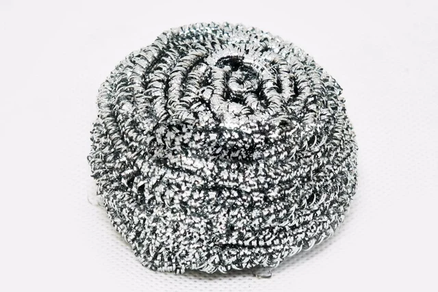 Stainless Steel Scrubber – Round, Heavy Duty (Pack of 12) | Indo Glow