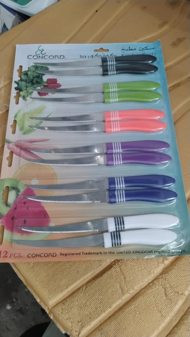 Stainless Steel Serrated Knife Set – 12-Piece Multipurpose Kitchen Cutlery