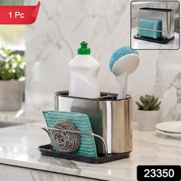 Stainless Steel Sink Caddy Organizer Rack Holder Kitchen Sponge Stand (1 Pc)