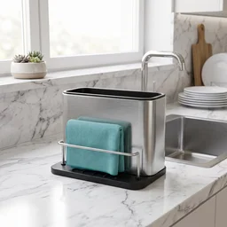 Stainless Steel Sink Caddy Organizer Rack Holder Kitchen Sponge Stand (1 Pc)