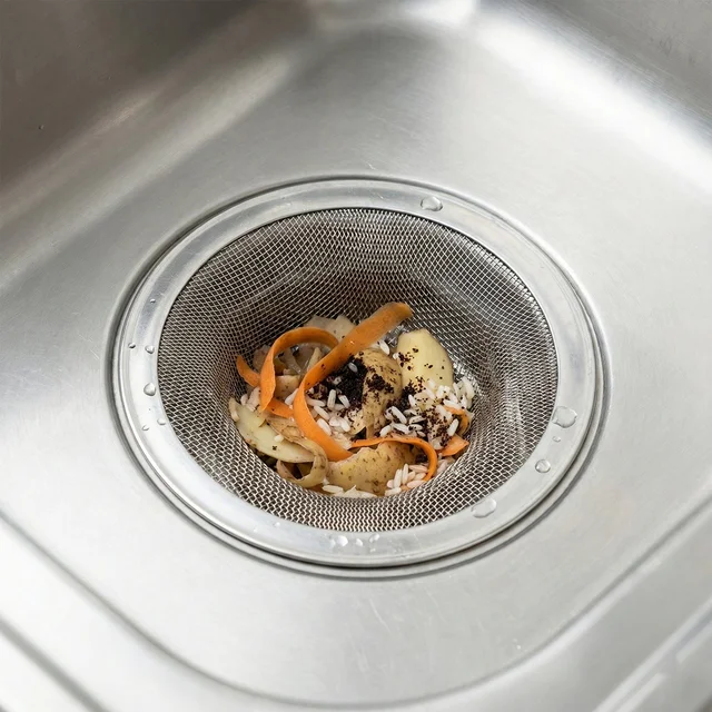 Stainless Steel Sink Drain Strainer Set – Prevents Clogs & Odors