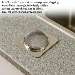 Stainless Steel Sink Strainer – Rustproof Square Filter