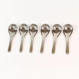 Stainless Steel Soup Spoon Set – Heavy Duty 6-Piece Dining Spoons
