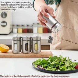 Stainless Steel Spice Jar – 2-in-1 Dual Dispensing with Window