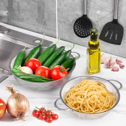 Stainless Steel Strainer Bowl – Multipurpose Kitchen Tool | Indo Glow