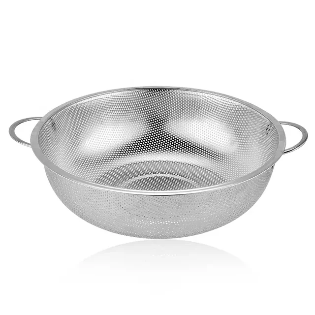 Stainless Steel Strainer Bowl – Multipurpose Kitchen Tool | Indo Glow