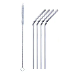 Stainless Steel Straws – Reusable Bent Set with Brush | Siplix