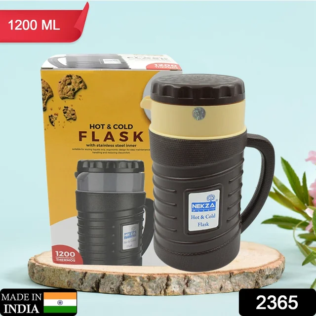 Stainless Steel Thermos Flask – Hot & Cold, Leakproof | nekza