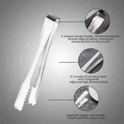 Stainless Steel Tongs – 13cm Ice & Sugar Serving | Quickslice