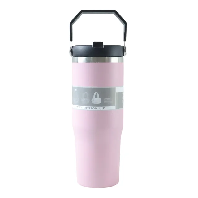 Stainless Steel Travel Tumbler – 900 ML Insulated with Handle