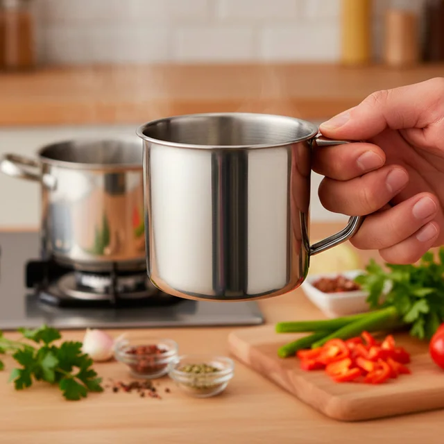 Stainless Steel Utility Mug – Durable Travel & Camping Cup