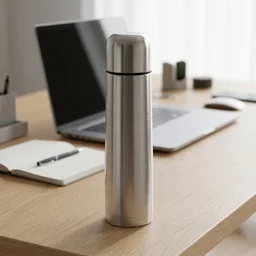 Stainless Steel Vacuum Flask – 1000ML with Carry Bag & Spoon