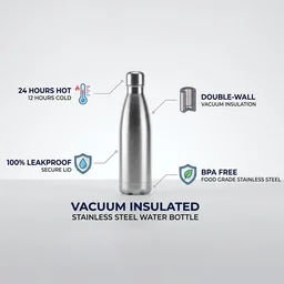 Stainless Steel Vacuum Insulated Water Bottle 1000 ML Hot Cold Flask (1 Pc)