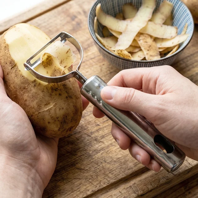 Stainless Steel Vegetable Peeler – Effortless Food Prep Tool