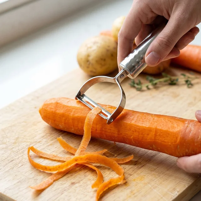 Stainless Steel Vegetable Peeler – Effortless Food Prep Tool